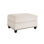 Tate Upholstered Storage Ottoman with Pewter Nailheads
