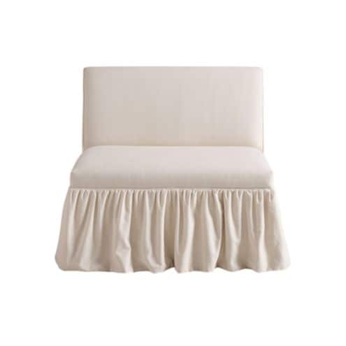 Bristol 36-Inch Bench with Ruffle Skirt & Hardwood Frame