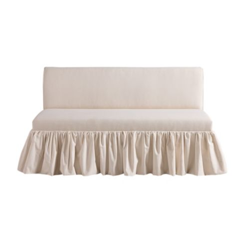 Bristol 60-Inch Bench with Ruffle Skirt & Hardwood Frame
