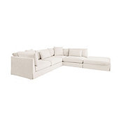 Roswell Left Arm Sectional with Ottoman