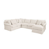 Baldwin Upholstered 4-Piece Sectional - Right Arm Chaise, Armless Loveseat, Corner Chair and Left Arm Loveseat