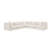 Roswell 3-piece Curved Corner Sectional with Left Arm Sofa, Curved Corner and Right Arm Sofa