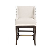 Marcello Counter Stool with Pewter Nailhead Trim