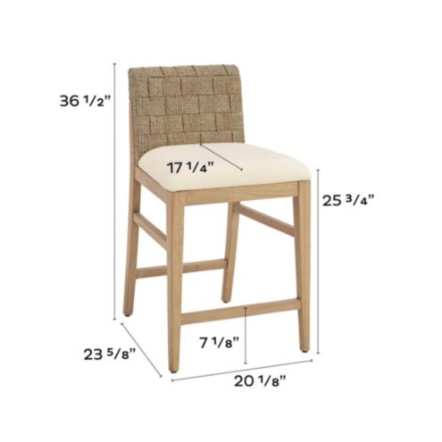 NICENESS ナイスネス 26SS BALLARD LIGHT BEIGE Neilsen Counter Stool with Seagrass & Linen Blend