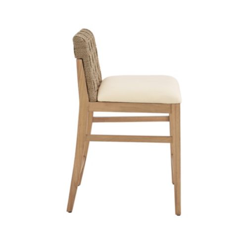 Neilsen Counter Stool with Seagrass & Linen Blend
