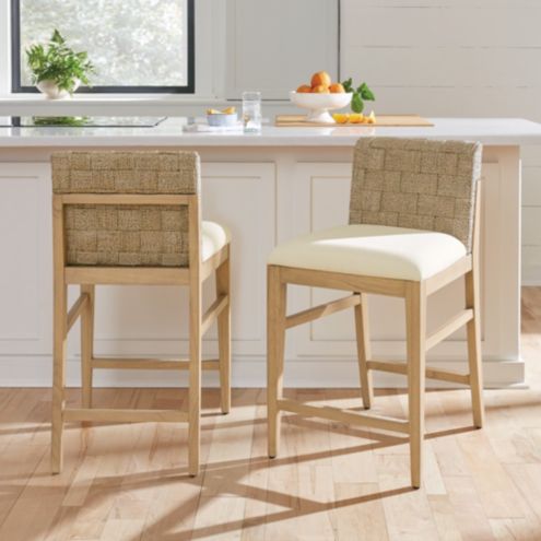 Seagrass counter 2025 height stools