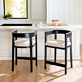 Hugo Counter Stool with Sandberg Parchment Seat