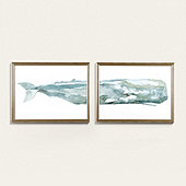Whale Diptych Art