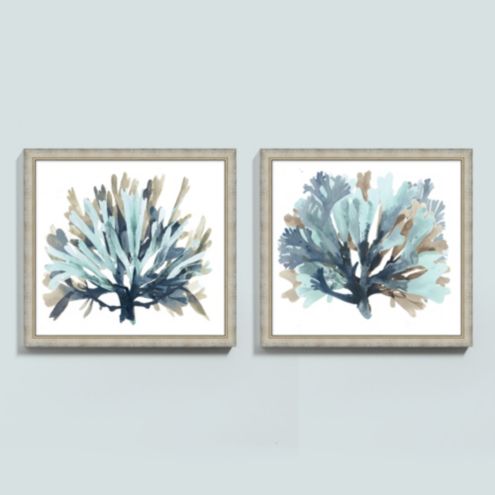 Seaside Coral Art - Blue | Ballard Designs