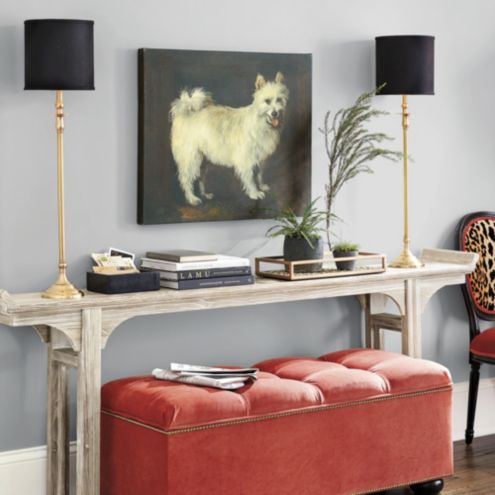 白犬ページ Antique White Dog Art | Ballard Designs