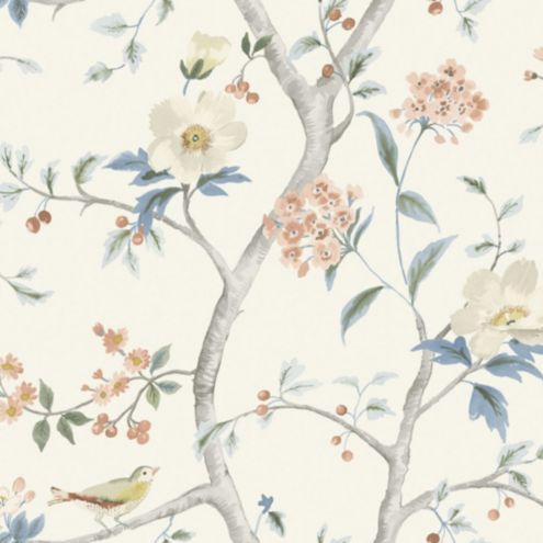 Chinoiserie Floral Removable Wallpaper Design