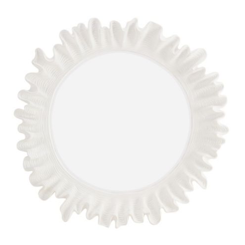 Atlantic Scalloped Silver Round Mirror