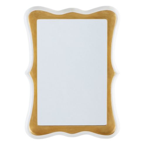 Hartly Mirror with Antique Gold & Coconut Milk White Finishes