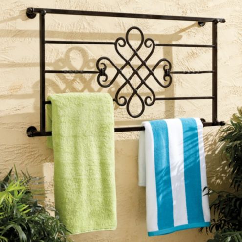 Decorative discount towel rack