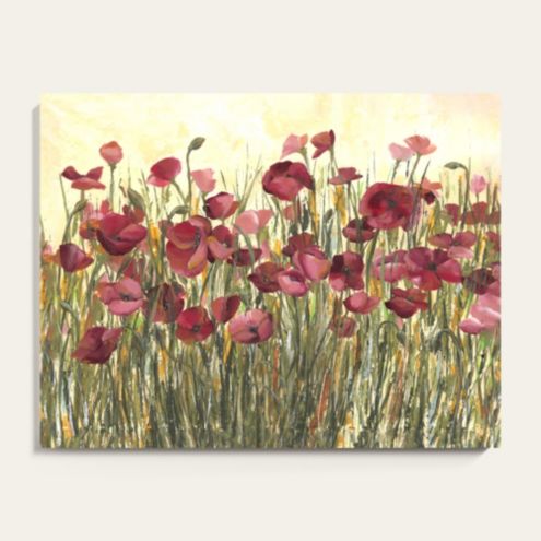 Field of Poppies Painting Stretched Canvas Wall Art Print