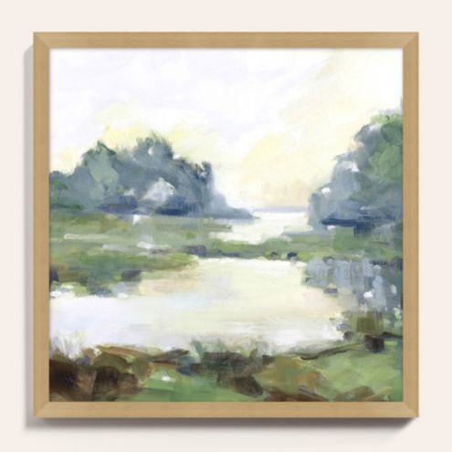 Soft Light Oak Framed Canvas